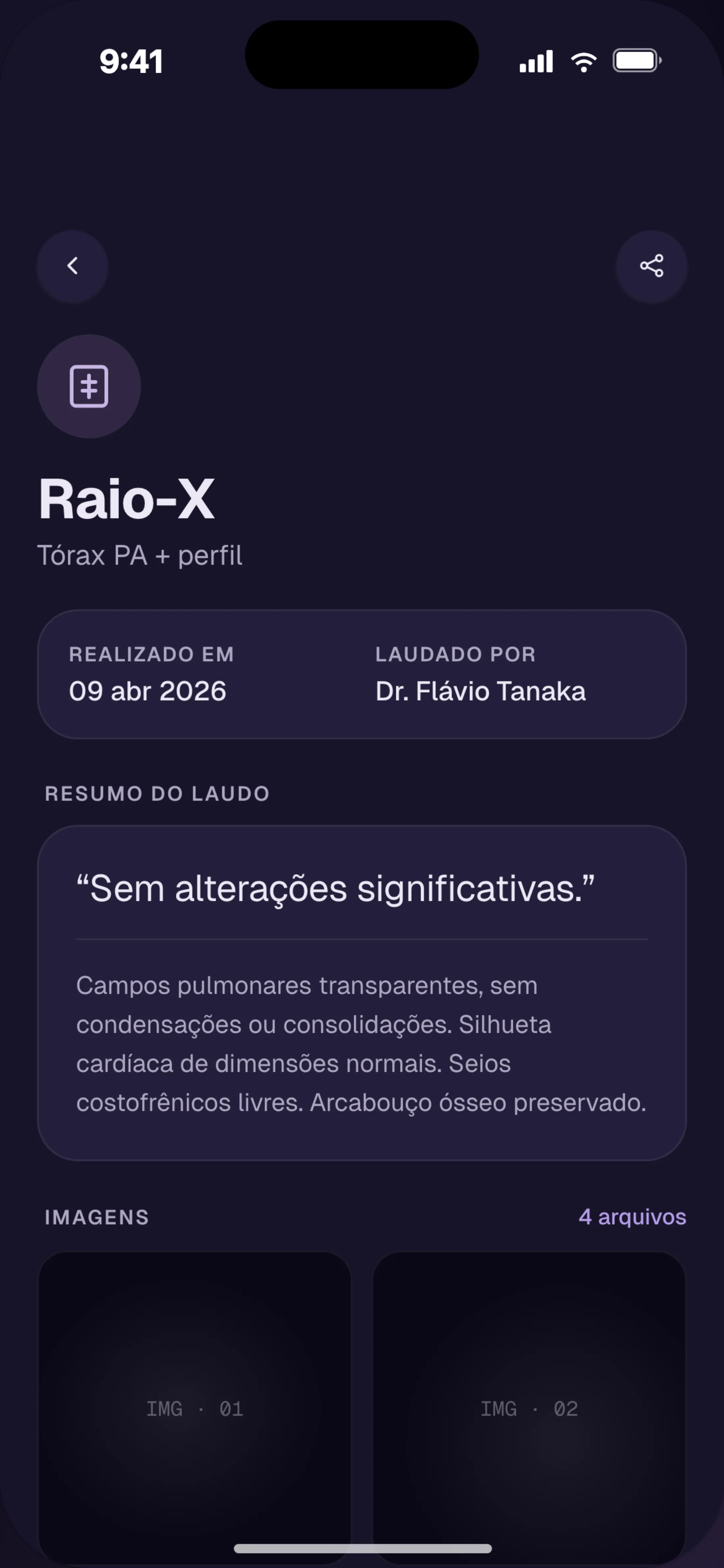 Detalhe do resultado