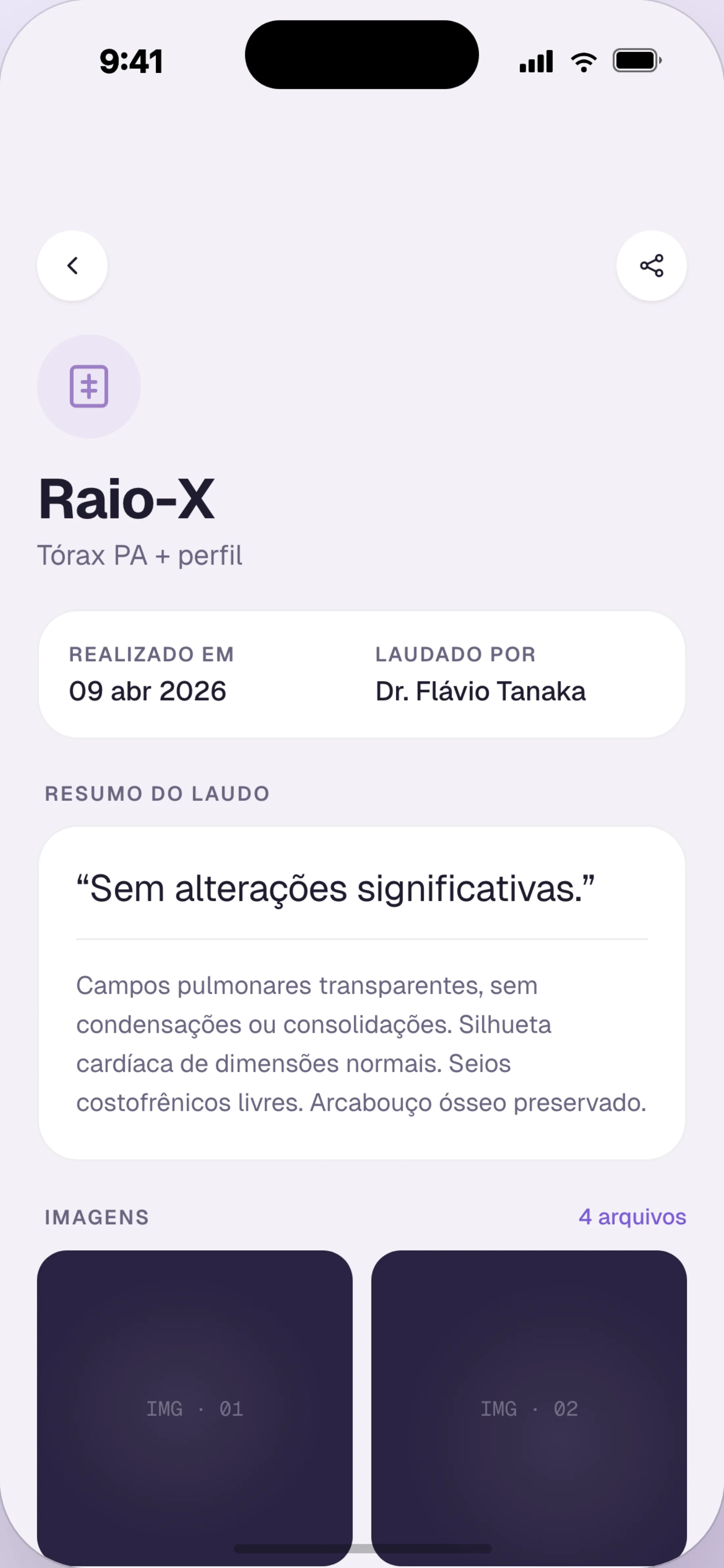 Detalhe do resultado