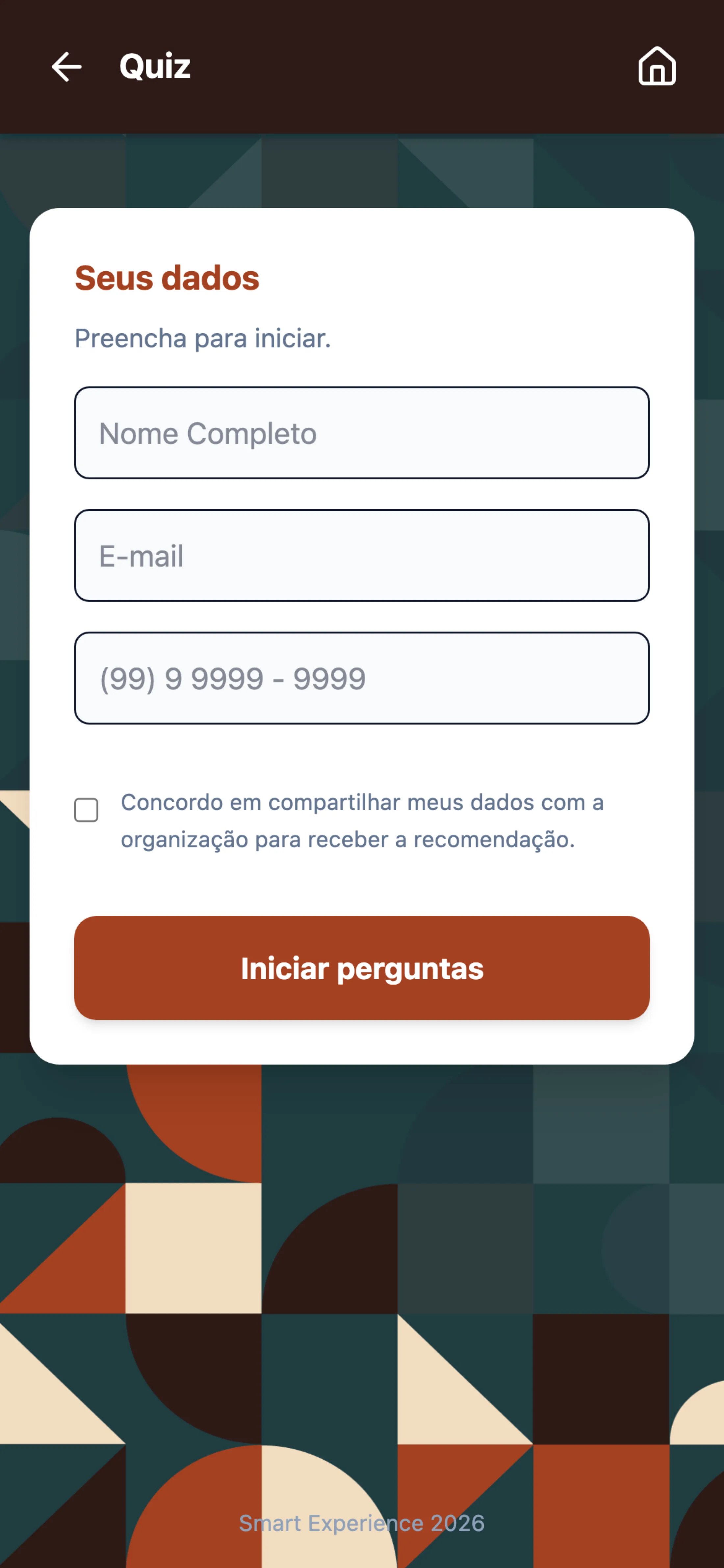 Quiz — formulário