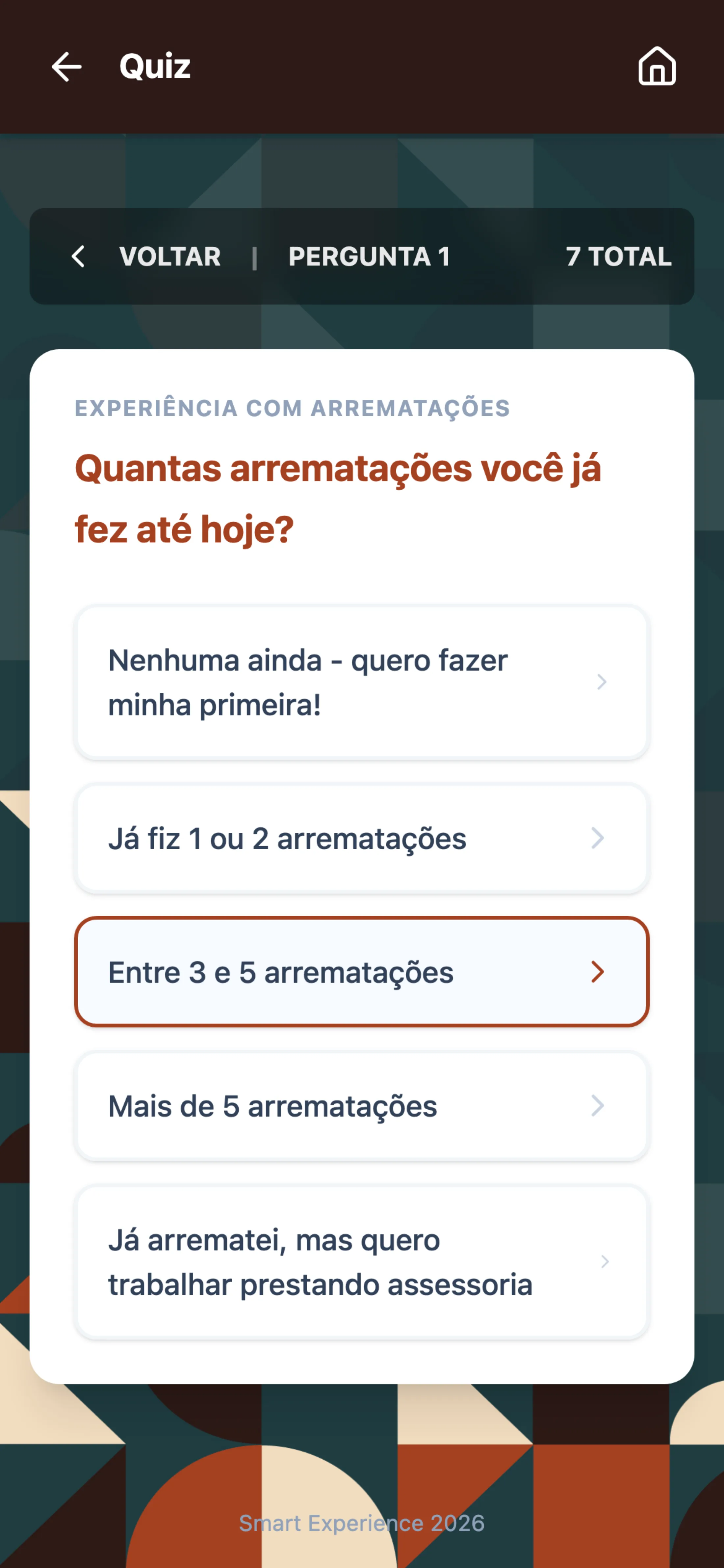 Quiz — pergunta